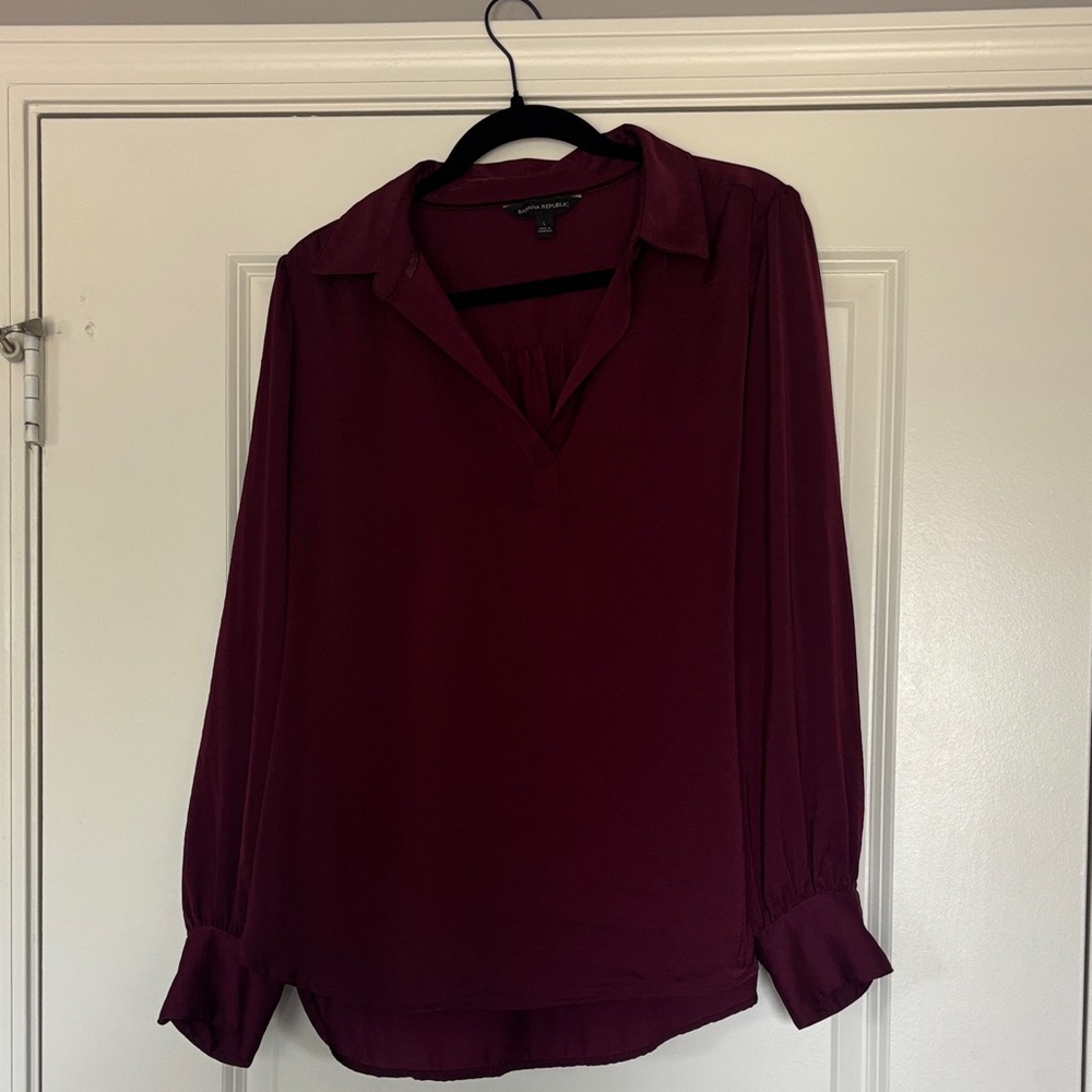 Banana Republic Deep Burgundy Blouse